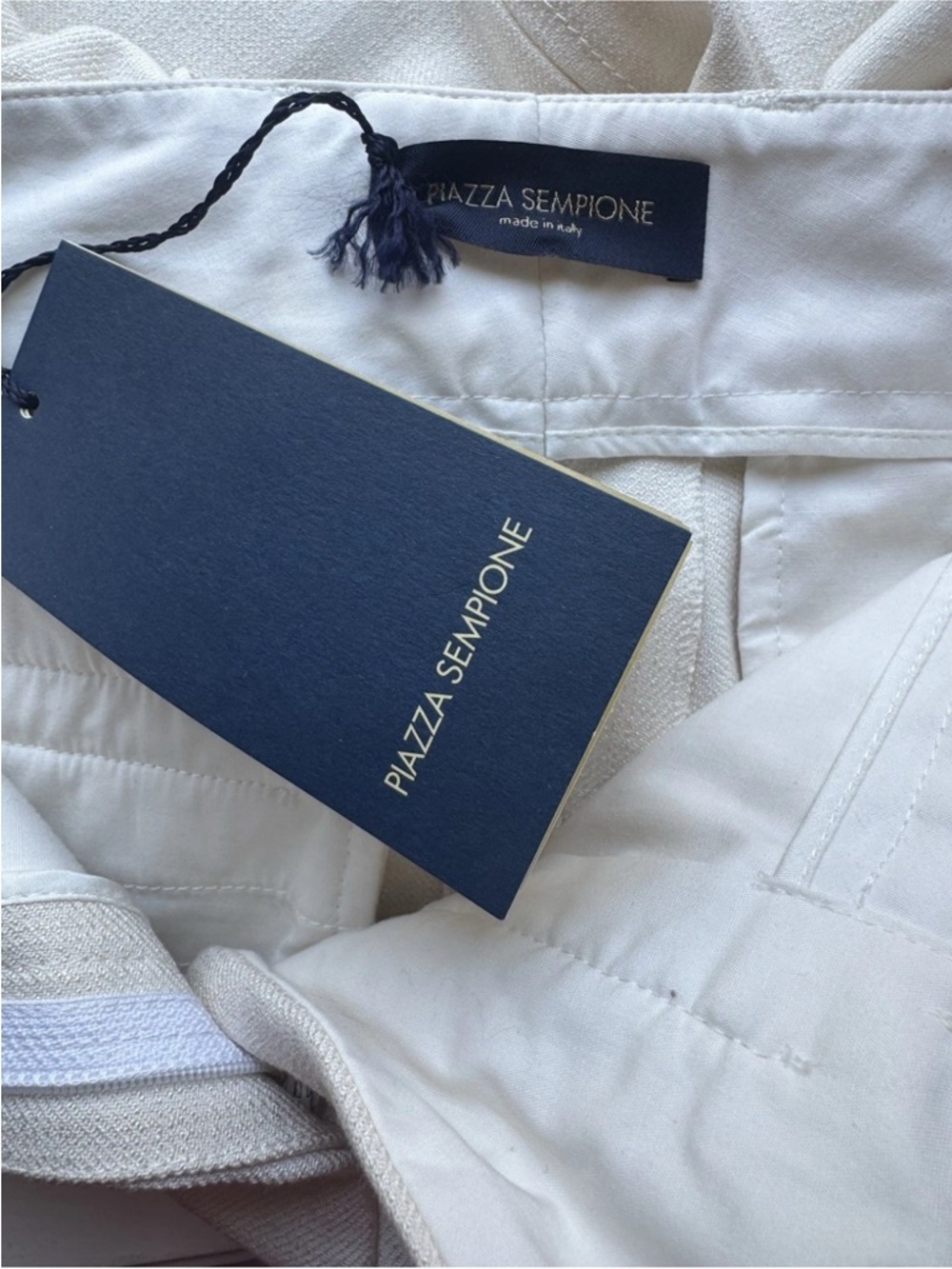 Piazza Sempione NWT | Women's Italian Tailored Trousers | Ivory | IT 38 (US 0-2) - Picture 10 of 12